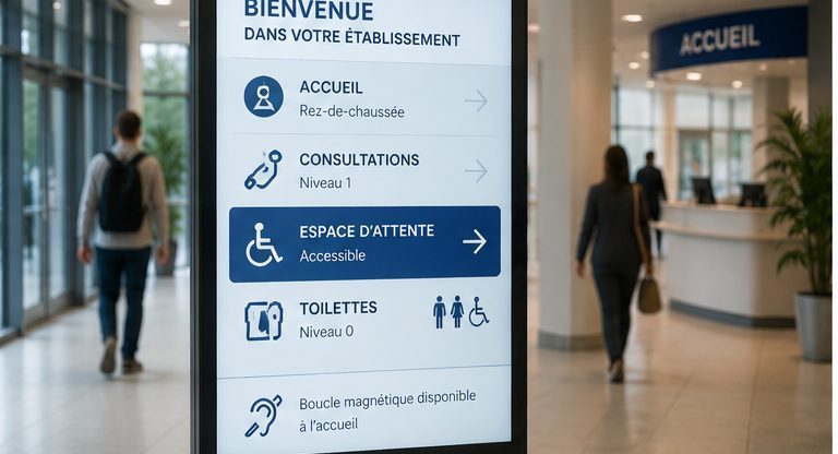 Affichage dynamique accessibilité handicap | Guide 2026 - affichage dynamique accessibilite handicap