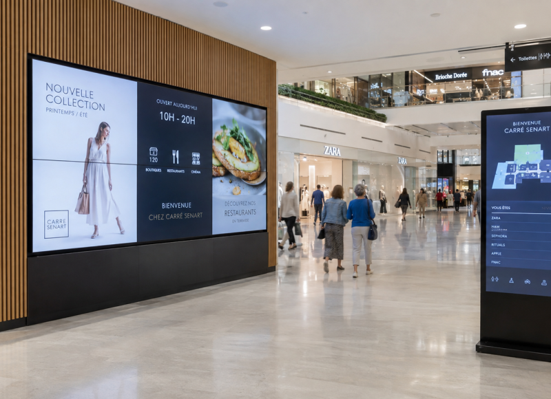 SULPICE TV Affichage dynamique centre commercial ERP