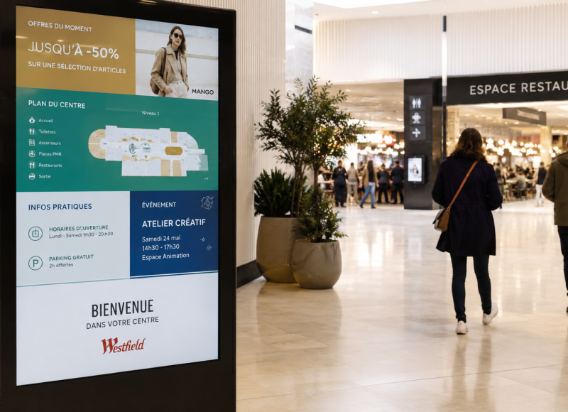 SULPICE TV Affichage dynamique centre commercial ERP