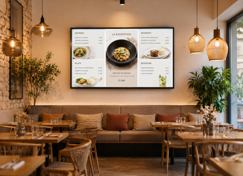 SULPICE TV Menu Board Digital Restaurant