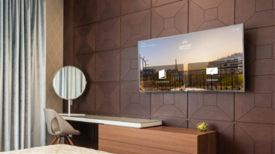 Ecran télévision hôtel bienvenue