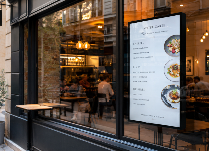 SULPICE TV Menu board digital restaurant